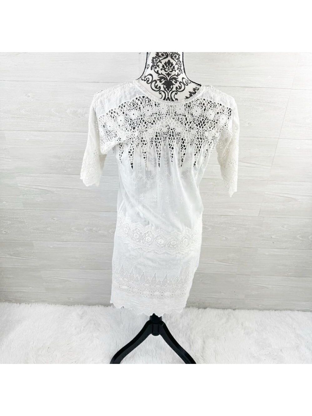 Ulla Johnson Violet Eyelet Scalloped Lace Dress - Picture 7 of 11